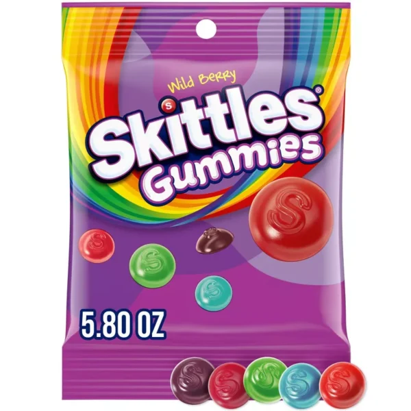 Skittles Gummies Wildberry Fruit Gummy Candy Bag - 5.8oz