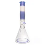 Chris Sculli x Glass Munky - Worked Beaker - Purple/White Satin & UV Retti