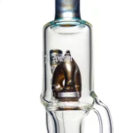 Ben Wilson - Hollow Foot Inline Recycler w/ Triple Donut Perc - Electrum w/ Agua Azul - Image 5