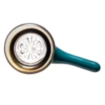 Ben Wilson - Hollow Foot Inline Recycler w/ Triple Donut Perc - Electrum w/ Agua Azul - Image 7