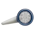 Ben Wilson - Hollow Foot Inline Recycler w/ Triple Donut Perc - Dark Blue Satin w/ White - Image 6