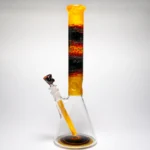 Chris Sculli x Glass Munky - Worked Beaker - Fire Fade & Pumpkin Spice - Image 2