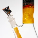 Chris Sculli x Glass Munky - Worked Beaker - Fire Fade & Pumpkin Spice - Image 5
