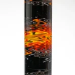 Chris Sculli x Glass Munky - Worked Beaker - Fire Fade & Pumpkin Spice - Image 4
