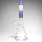Chris Sculli x Glass Munky - Worked Beaker - Purple/White Satin & UV Retti - Image 2