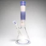 Chris Sculli x Glass Munky - Worked Beaker - Purple/White Satin & UV Retti - Image 2