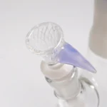 Chris Sculli x Glass Munky - Worked Beaker - Purple/White Satin & UV Retti - Image 7