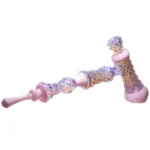 Goo Roo Designs - 23" Hammer Bubbler - Purple Fume & Milky Pink - Image 2