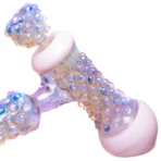 Goo Roo Designs - 23" Hammer Bubbler - Purple Fume & Milky Pink - Image 3