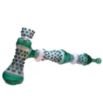 Goo Roo Designs - 24 Hammer Bubbler - Milky Purple & Teal