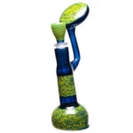 Red Nose Glass - Worked Bubbler - Cobalt