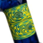 Red Nose Glass - Worked Bubbler - Cobalt - Image 3