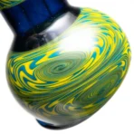 Red Nose Glass - Worked Bubbler - Cobalt - Image 4