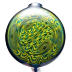 Red Nose Glass - Worked Bubbler - Cobalt - Image 5