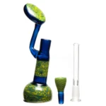 Red Nose Glass - Worked Bubbler - Cobalt - Image 6