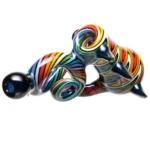 Carsten Carlile - Worked Horn Bubbler - Rainbow - Image 2