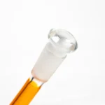 Ill Glass - Custom Mini Beaker - Transparent Orange w/ Rainbow Linework - Image 11