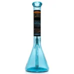 Ill Glass - Custom Mini Beaker - Transparent Blue w/ Rainbow Linework - Image 2