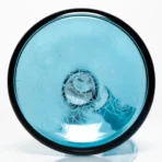 Ill Glass - Custom Mini Beaker - Transparent Blue w/ Rainbow Linework - Image 15