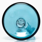 Ill Glass - Custom Mini Beaker - Transparent Blue w/ Rainbow Linework - Image 15