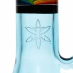 Ill Glass - Custom Mini Beaker - Transparent Blue w/ Rainbow Linework - Image 8