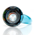 Ill Glass - Custom Mini Beaker - Transparent Blue w/ Rainbow Linework - Image 16