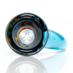 Ill Glass - Custom Mini Beaker - Transparent Blue w/ Rainbow Linework - Image 16