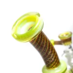Leisure - Worked Diffy 13 Arm Double Bubbler - Slyme w/ Rasta Retti - Image 3