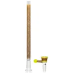 Leisure - Worked Diffy 13 Arm Double Bubbler - Slyme w/ Rasta Retti - Image 10