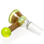 Leisure - Worked Diffy 13 Arm Double Bubbler - Slyme w/ Rasta Retti - Image 13