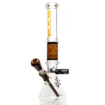 ROOR.US x Chase Adams - 18" Worked Beaker - 50x5 - Orange & Black Reversal