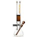 ROOR.US x Chase Adams - 18" Worked Beaker - 50x5 - Orange & Black Reversal - Image 2