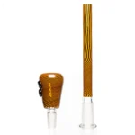 ROOR.US x Chase Adams - 18" Worked Beaker - 50x5 - Orange & Black Reversal - Image 8