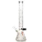 ROOR.US - 18" Custom Sandblasted Beaker - 50x5 - Swarovski - Feathers
