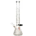 ROOR.US - 18" Custom Sandblasted Beaker - 50x5 - Swarovski - Feathers