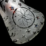 ROOR.US - 18" Custom Sandblasted Beaker - 50x5 - Swarovski - Feathers - Image 7