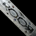 ROOR.US - 18" Custom Sandblasted Beaker - 50x5 - Swarovski - Feathers - Image 5