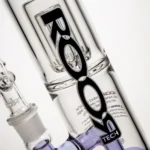 ROOR.US - Fixed Double Chamber Bubbler - Barrel Perc - Purple & Pink - Image 4