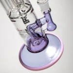 ROOR.US - Fixed Double Chamber Bubbler - Barrel Perc - Purple & Pink - Image 6