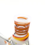 ROOR.US x Chase Adams - 18" Worked Beaker - 50x5 - Fire & Purple Fade to Clear - Image 8