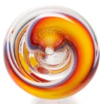 ROOR.US x Chase Adams - 18" Worked Beaker - 50x5 - Fire & Purple Fade to Clear - Image 10