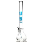 US Tubes - 20" Round Bottom 50x5 w/ 24mm Joint - Constriction - Light Blue Classic Label