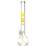 US Tubes - 20" Round Bottom 50x7 w/ 24mm Joint - Constriction - Yellow Classic Label