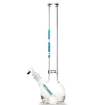 US Tubes - 20" Round Bottom 50x5 w/ 24mm Joint - Constriction - Light Blue Classic Label - Image 2