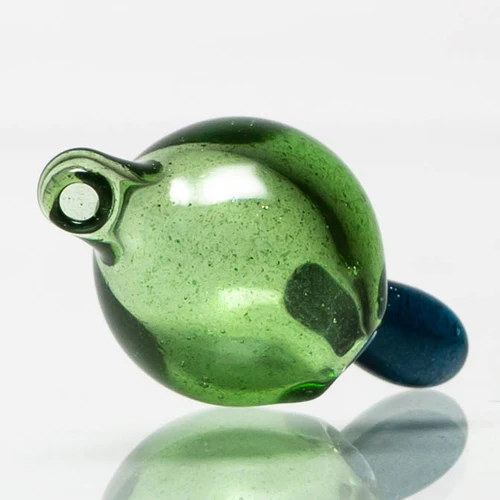 UnityPuffco-CartaBubbleCaps_54of218_500x Unity Glassworks - Puffco Peak Carta Bubble Cap - Green & Blue Stardust - Image 3