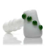 Shooters - Dimple Grip Hammer Bubbler - White & Green