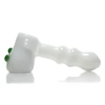 Shooters - Dimple Grip Hammer Bubbler - White & Green - Image 2