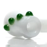 Shooters - Dimple Grip Hammer Bubbler - White & Green - Image 3