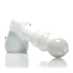 Shooters - Dimple Grip Hammer Bubbler - White & Green - Image 6