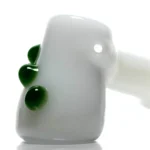 Shooters - Dimple Grip Hammer Bubbler - White & Green - Image 5